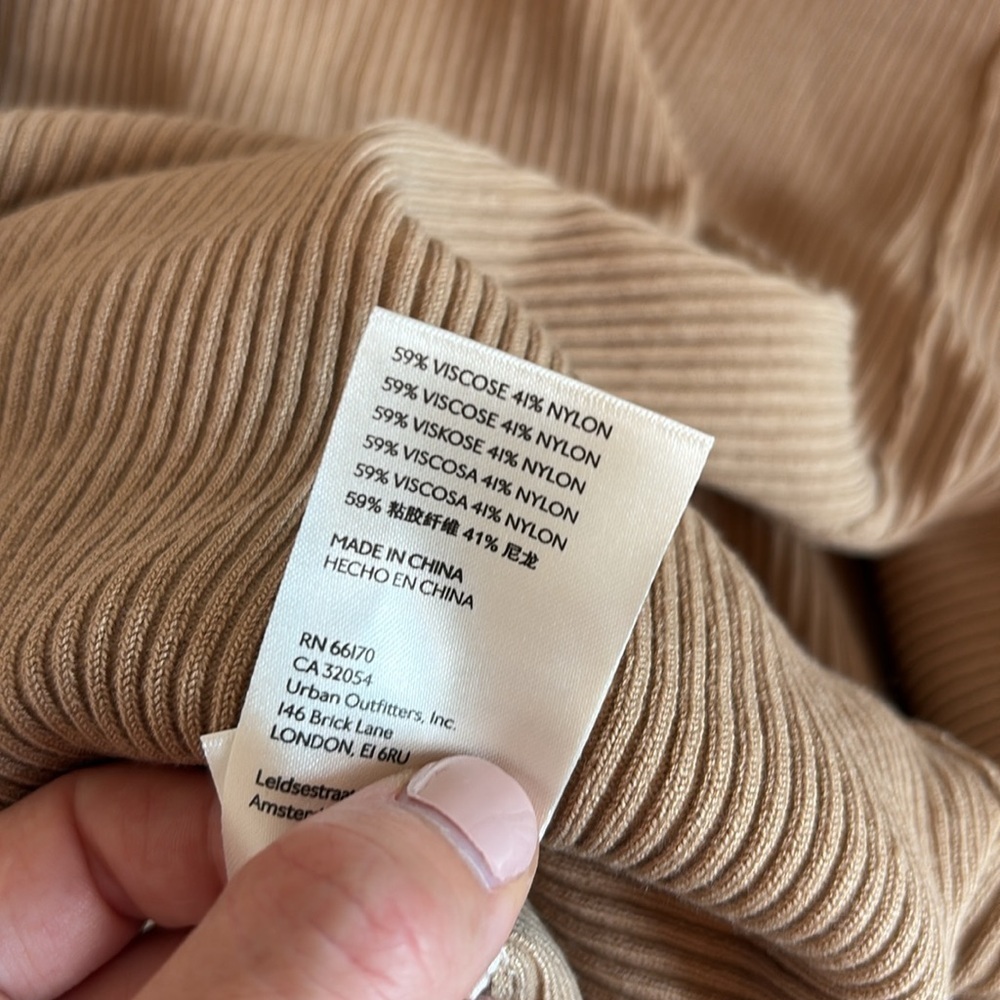 Anthropologie Mock Neck Midi Ribbed Dress - Picture 11 of 11